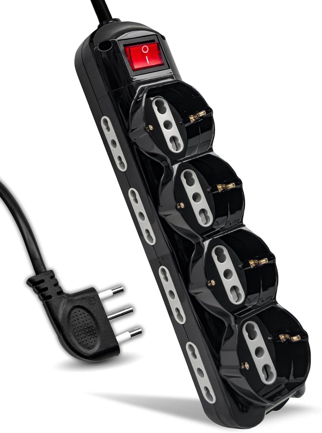 V-tac Multipresa Nera 12 Posti con Interruttore 1,5mt - immagine 1