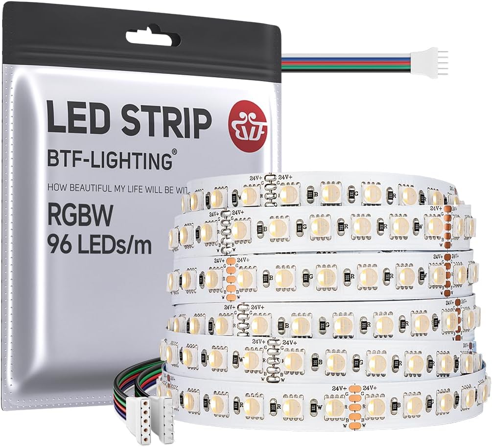Btf-lighting Striscia LED 5050SMD RGBWW 24V 5M - immagine 1