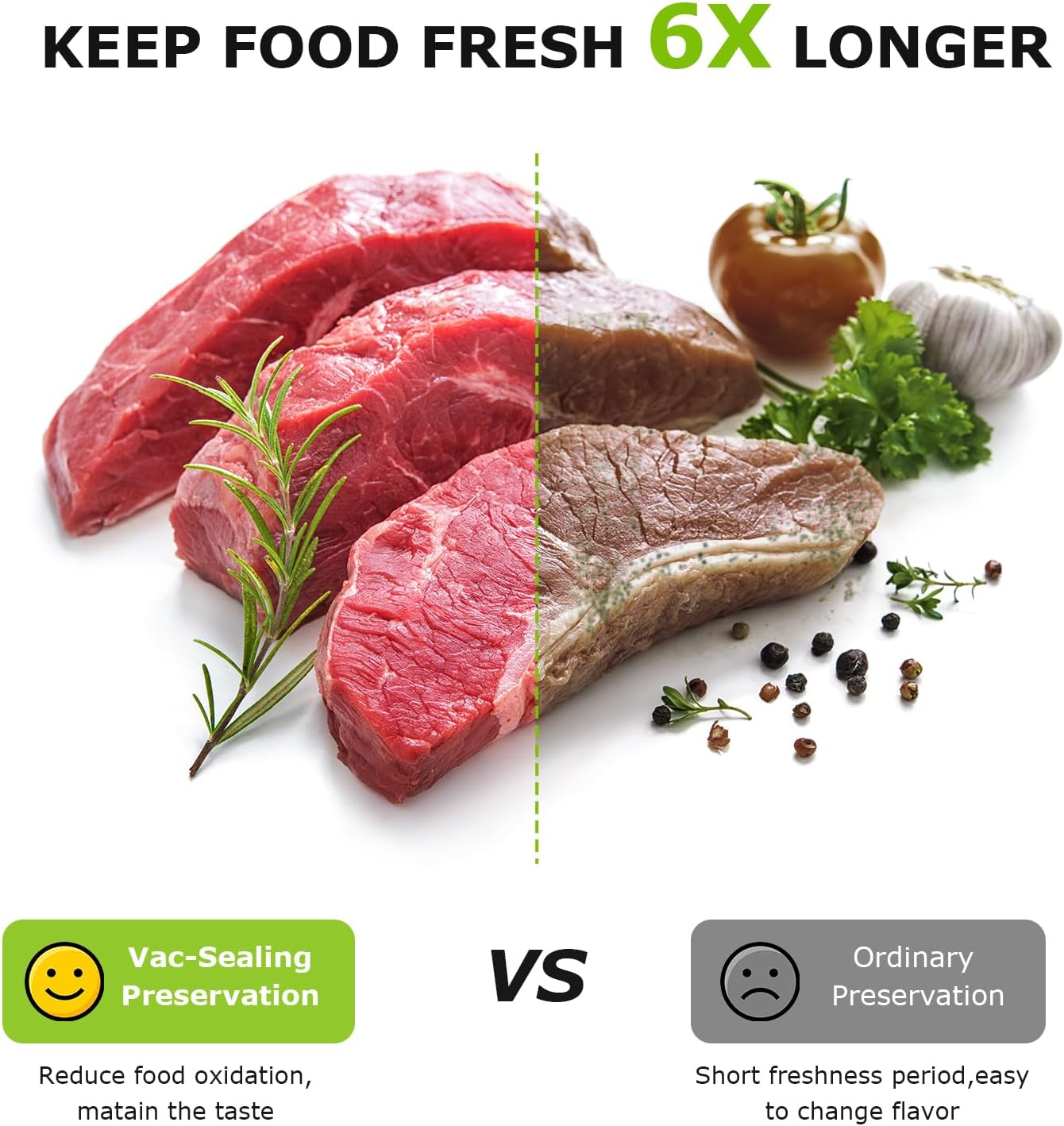 Bonsenkitchen Macchina per Sottovuoto Alimenti VS3016 - immagine 8