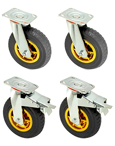 Qwork® 4 Ruote Girevoli per Carichi Pesanti 200 mm