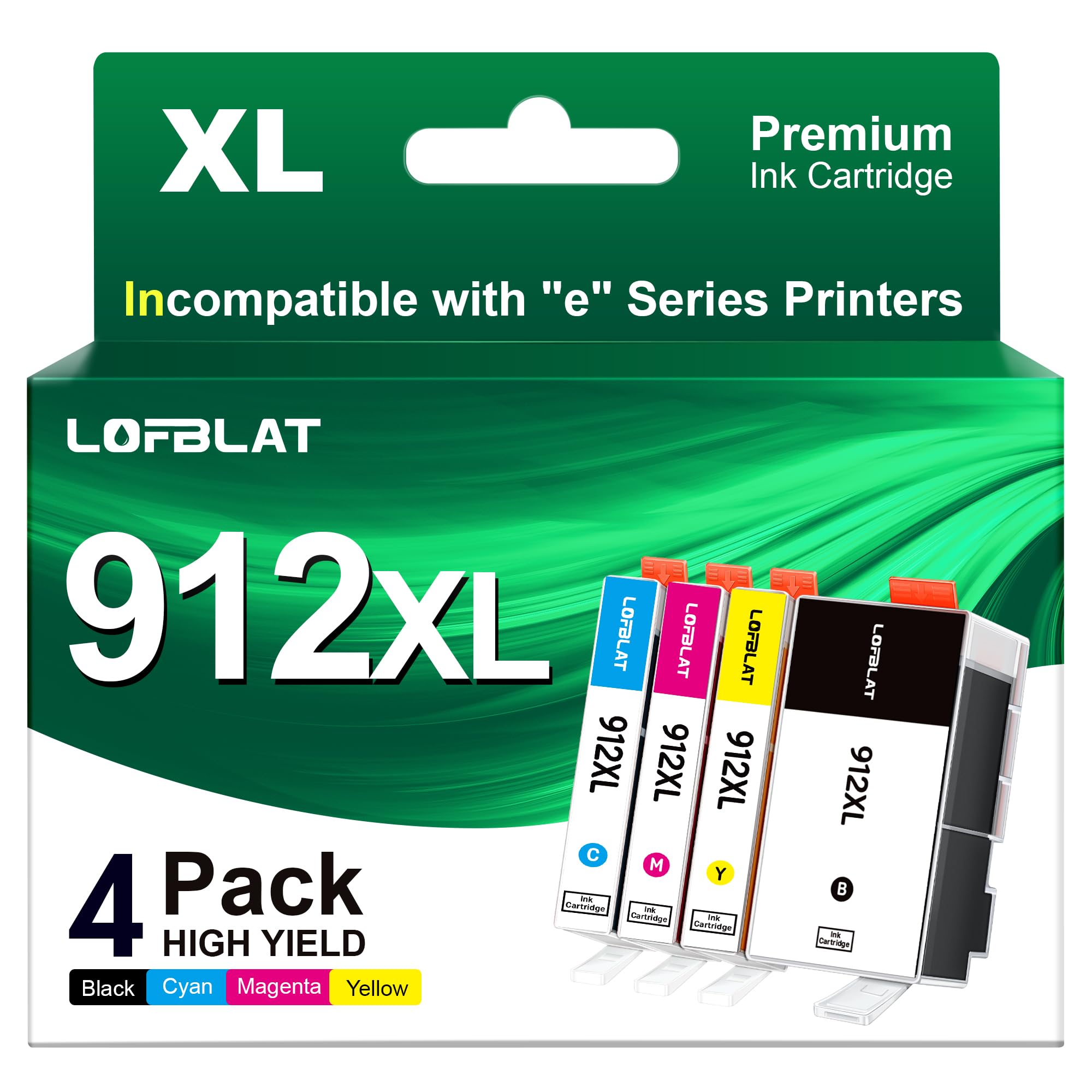 Lofblat 912 912XL Cartucce Compatibili 4-Pack