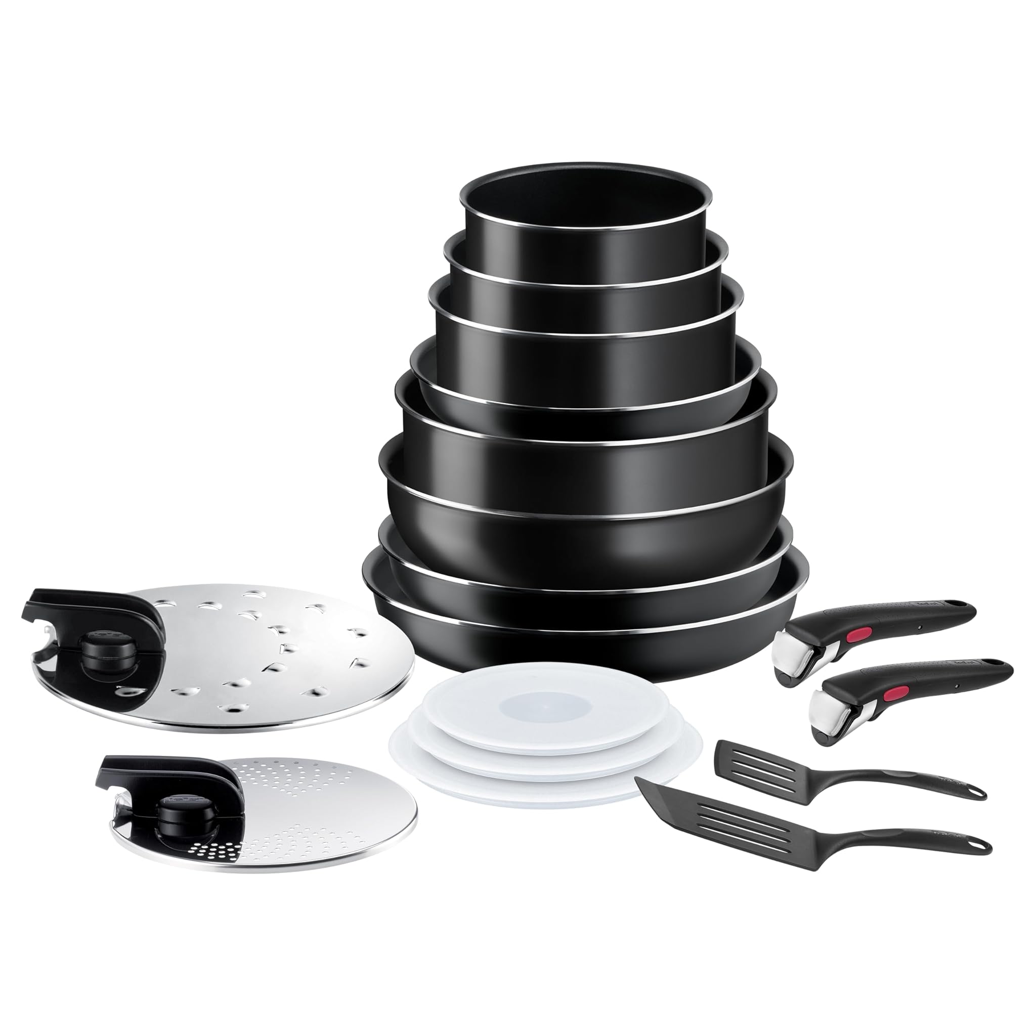 Tefal Ingenio Easy On - Set Pentole 17 Pezzi, Nero