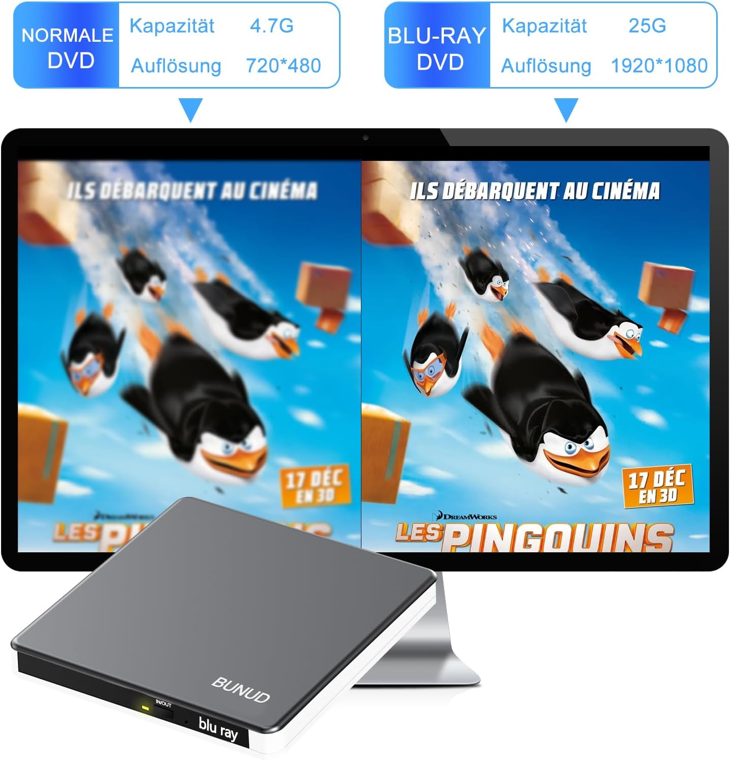 Masterizzatore Blu-Ray Esterno USB 3.0 Type C - immagine 2