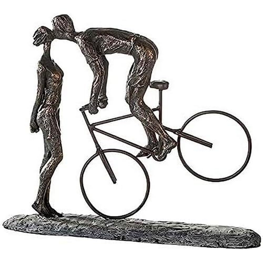 Casablanca - Statuetta decorativa a forma di bacio, destino e felicità, in poliestere, altezza: 36 cm