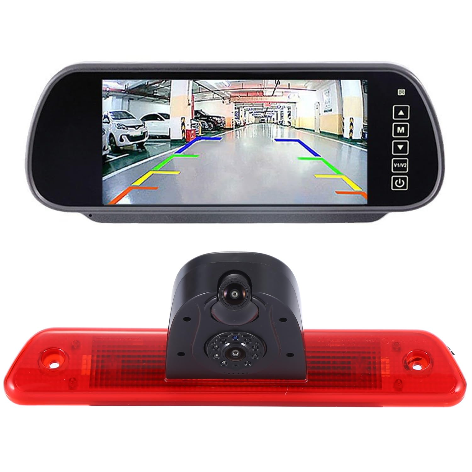 Set 2 Telecamere Posteriori con Specchietto LCD 7''