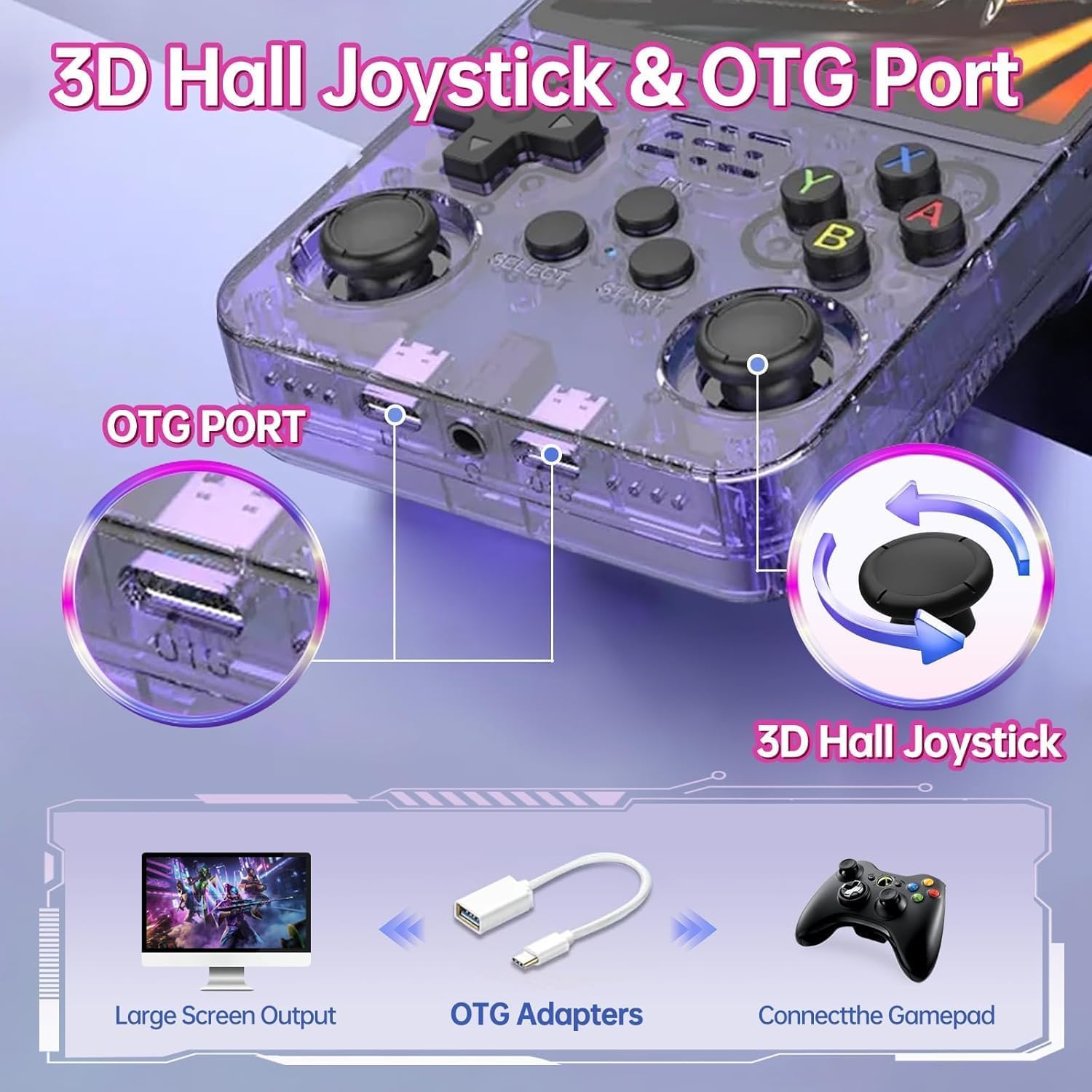 R36S Console Retro Portatile Viola - immagine 5