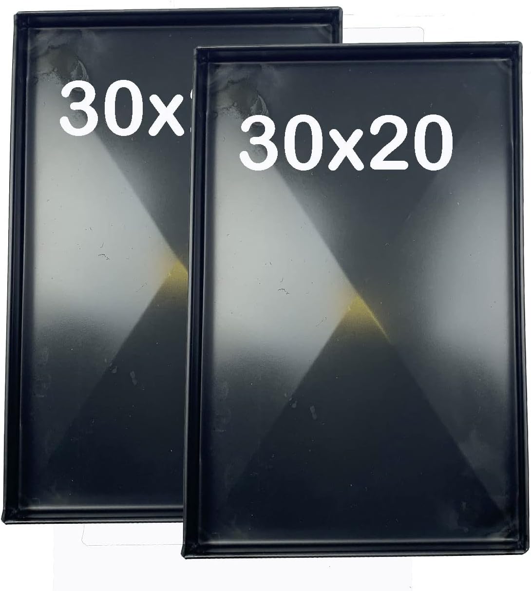 Teglie Professionali per Pizza 30x20x2 cm (2 Pezzi) - immagine 1