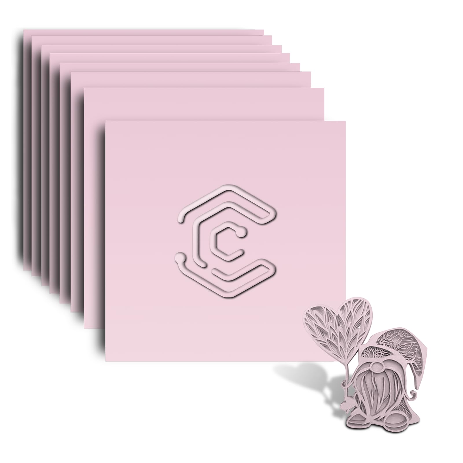 Colorato Compensato 3mm, Colori Compensati per Laser 30x30 cm 8 Pezzi, Legno di Tiglio per Incisione e Taglio Pirografia Fai Da Te (Rosa)