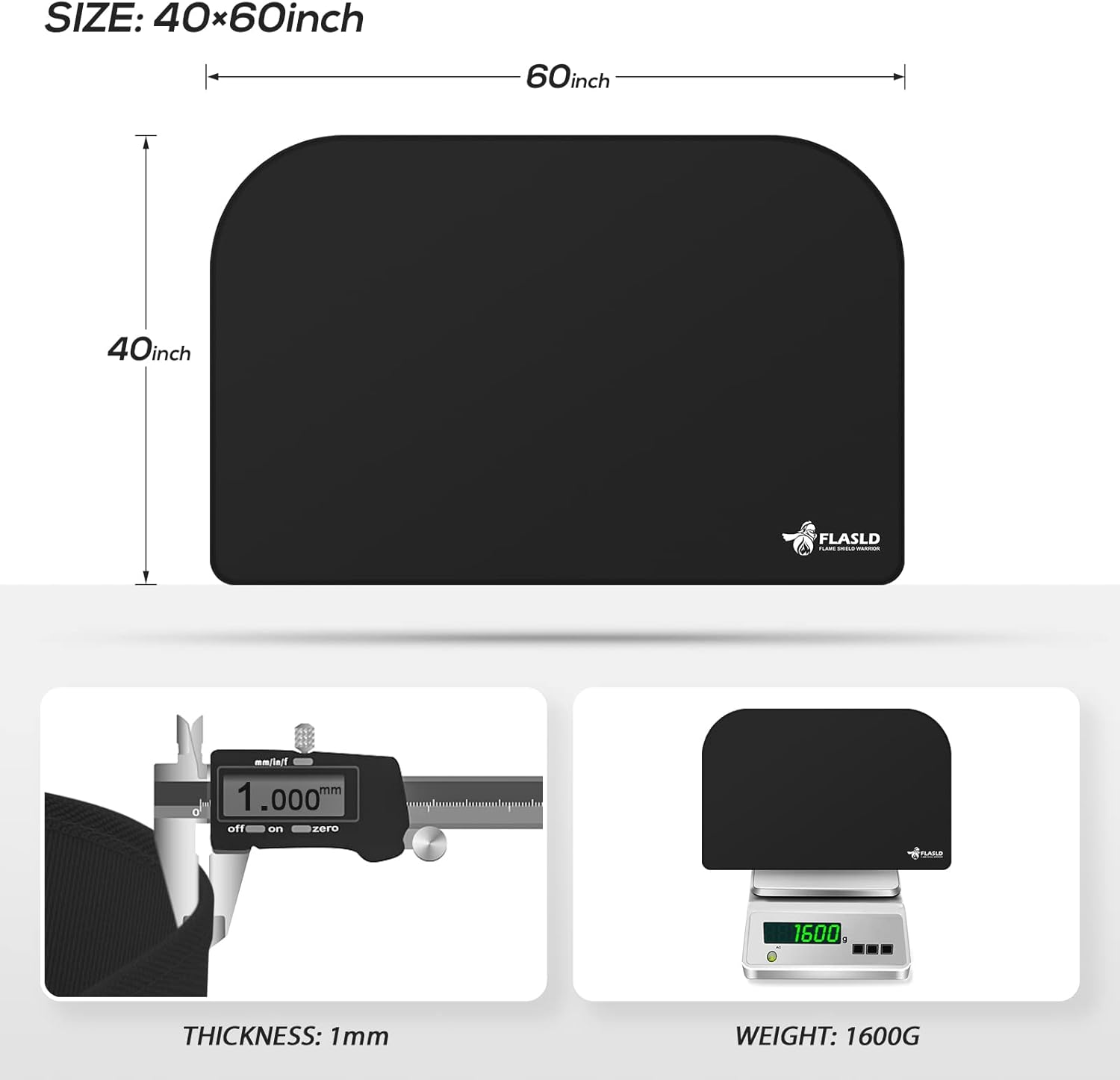 Flasld Tappetino Ignifugo per Camino 102 × 152 cm - immagine 4