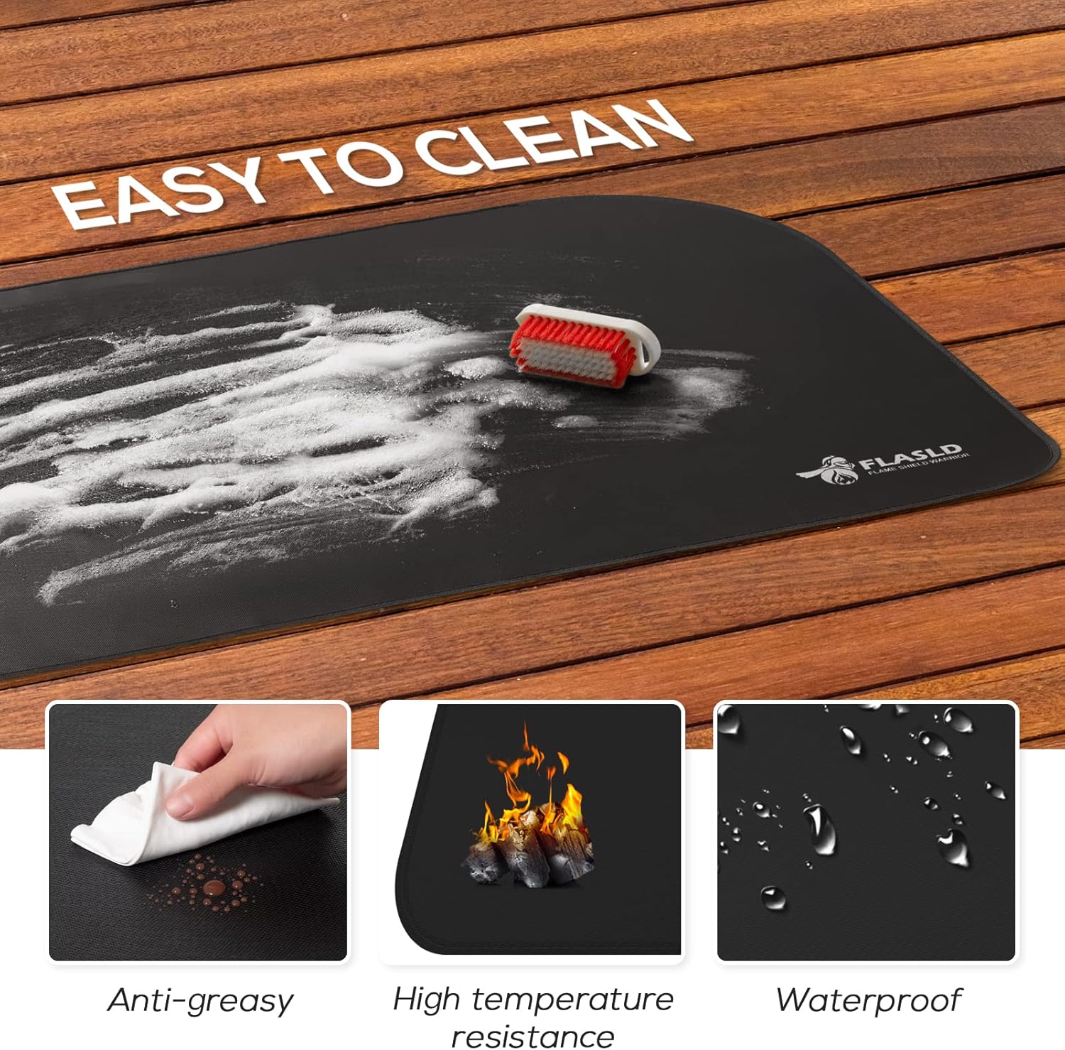 Flasld Tappetino Ignifugo per Camino 102 × 152 cm - immagine 5