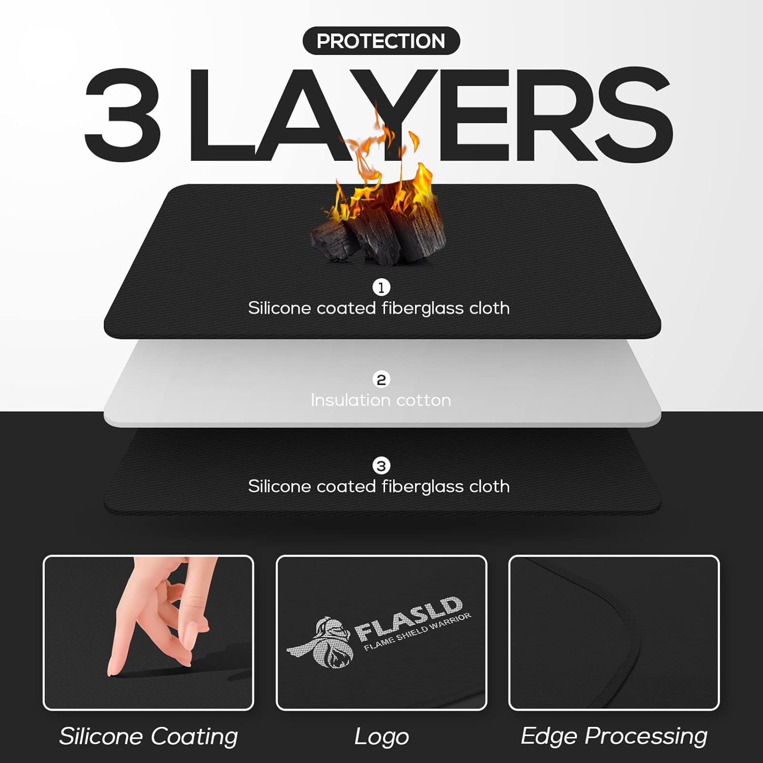 Flasld Tappetino Ignifugo per Camino 102 × 152 cm - immagine 7