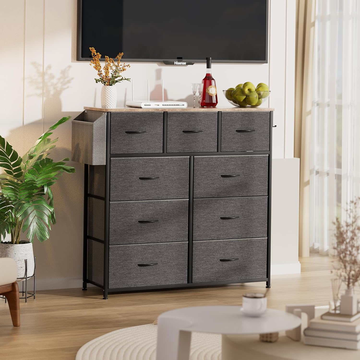 Cassettiera in Tessuto con 9 Cassetti - immagine 2