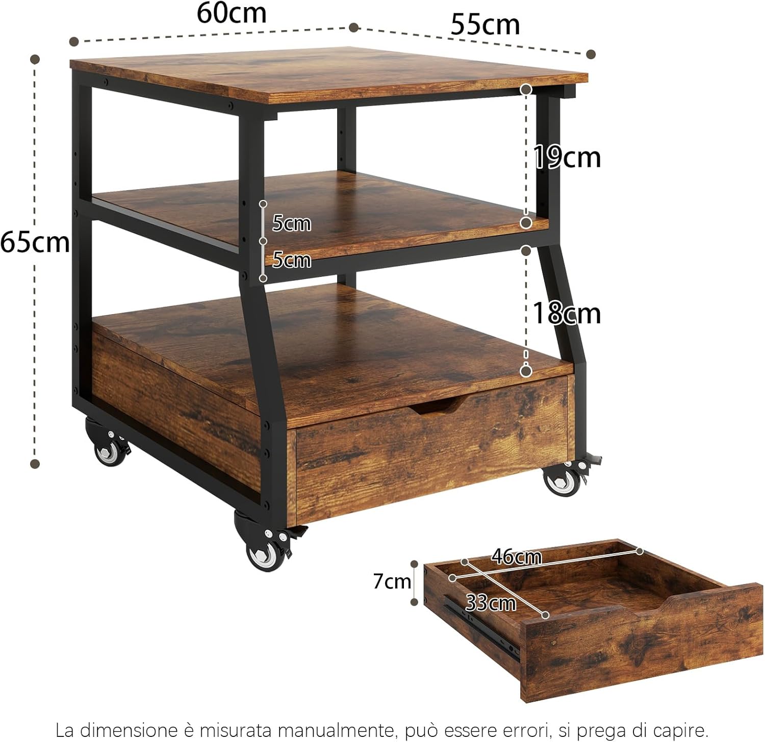 Puncia Supporto per Mini Frigo con Cassetti - immagine 2