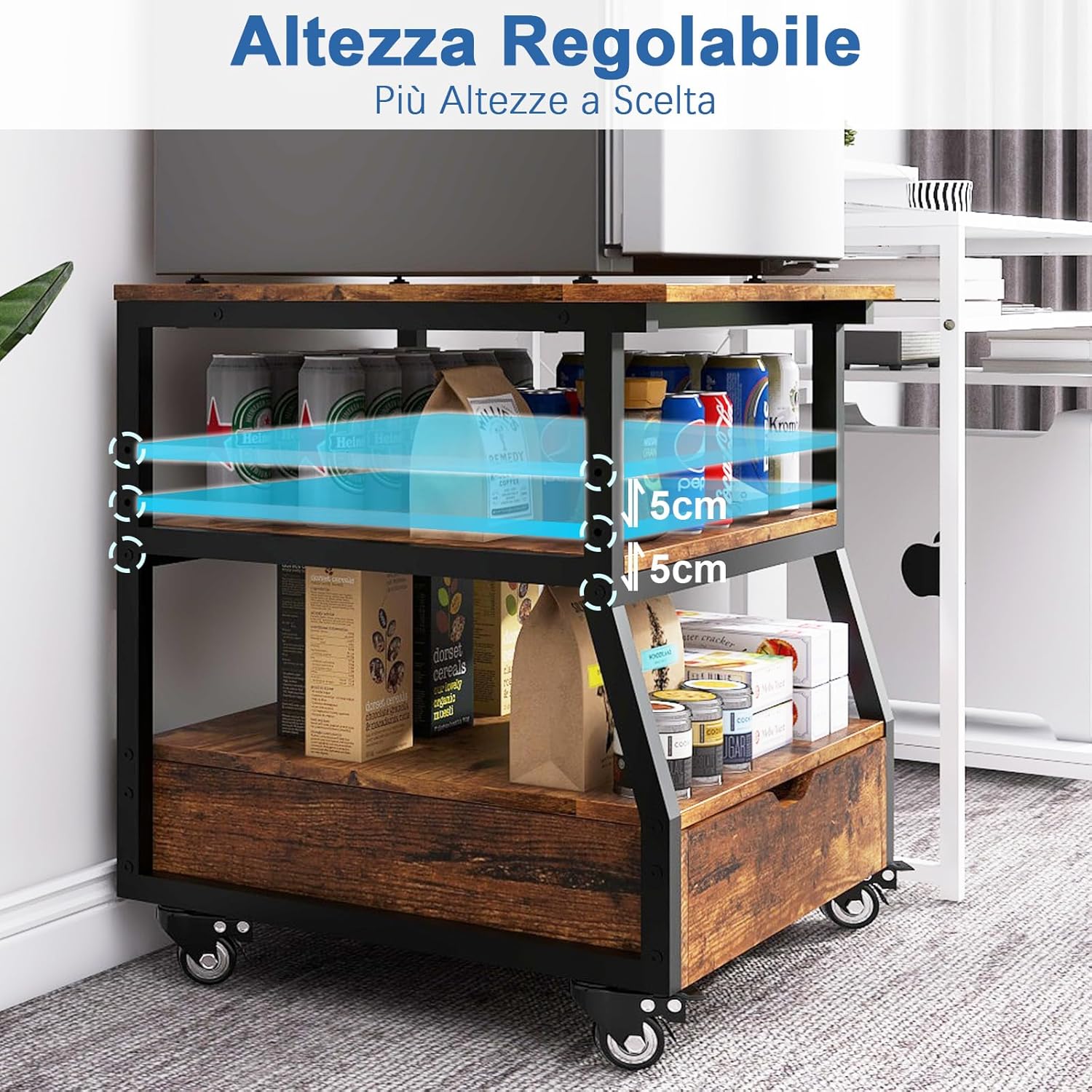 Puncia Supporto per Mini Frigo con Cassetti - immagine 4