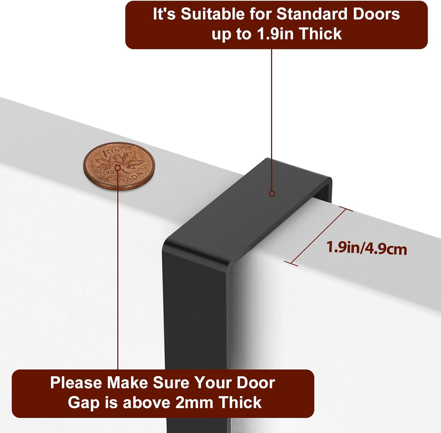 YBING Organizer Sopra la Porta 3 Ripiani, Nero - immagine 5