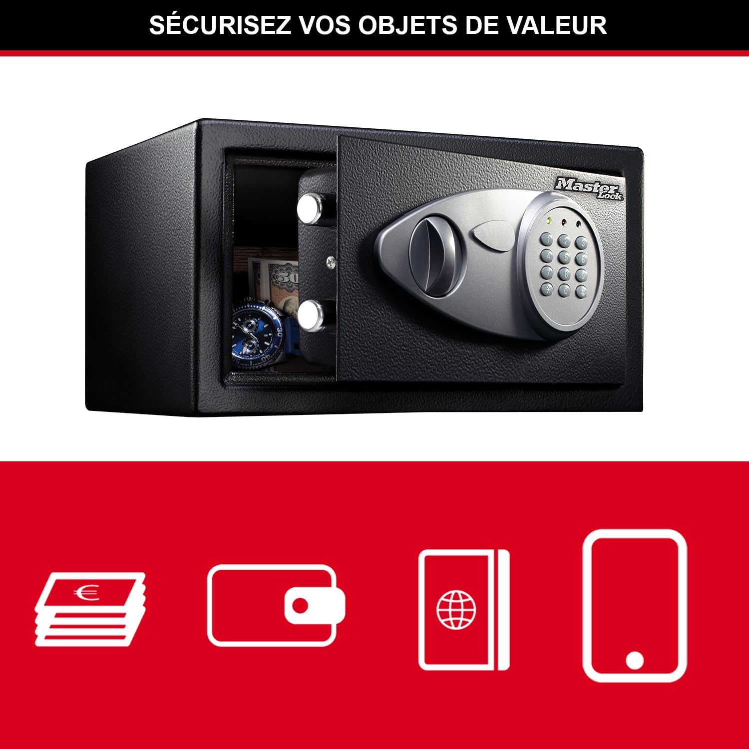 Master Lock Cassaforte a Mobile/Muro - Combinazione Digitale - immagine 3