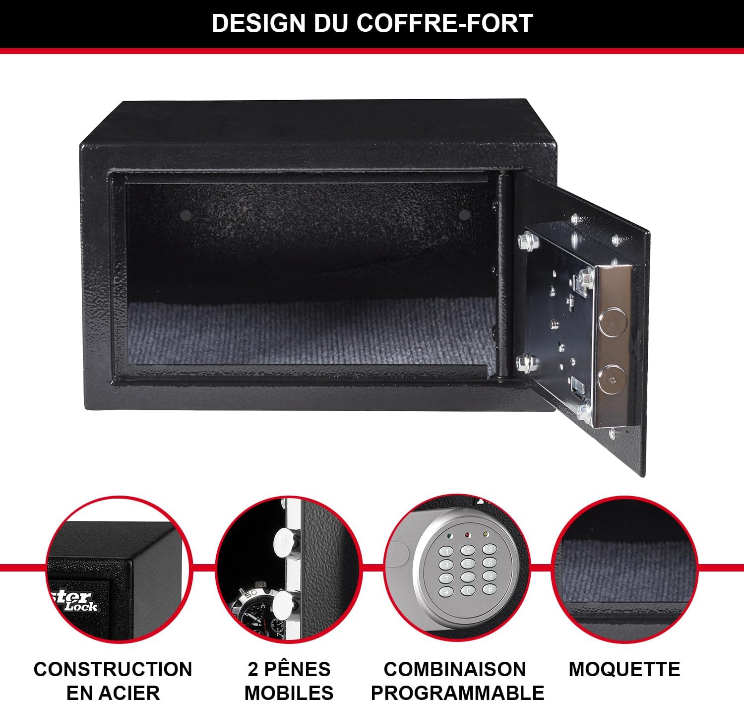 Master Lock Cassaforte a Mobile/Muro - Combinazione Digitale - immagine 4