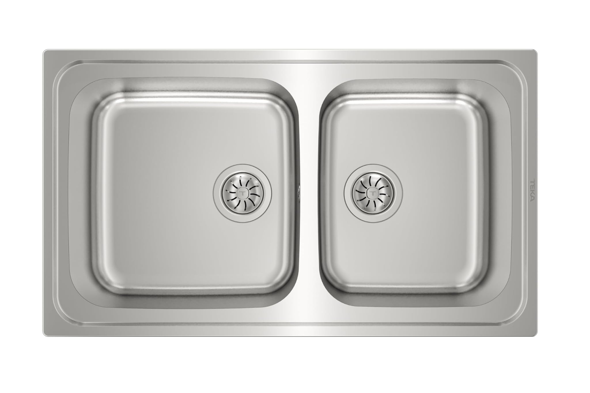 CLASSIC 2C 86 REV SF Fregadero inox 2 cubetas, 190mm, Mueble 90, sifón