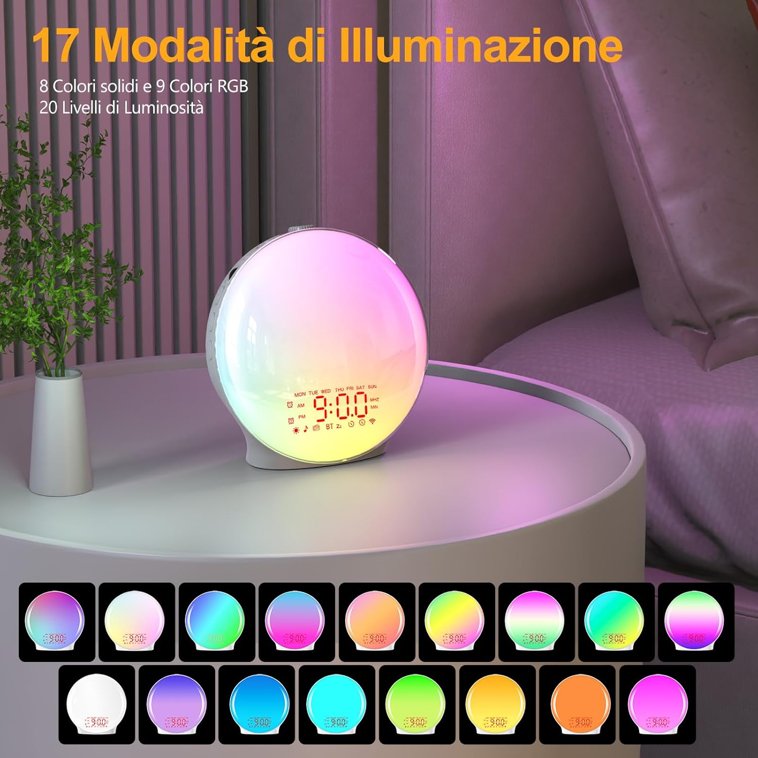 Sveglia Alba Bluetooth con Simulazione Alba/Tramonto - immagine 4