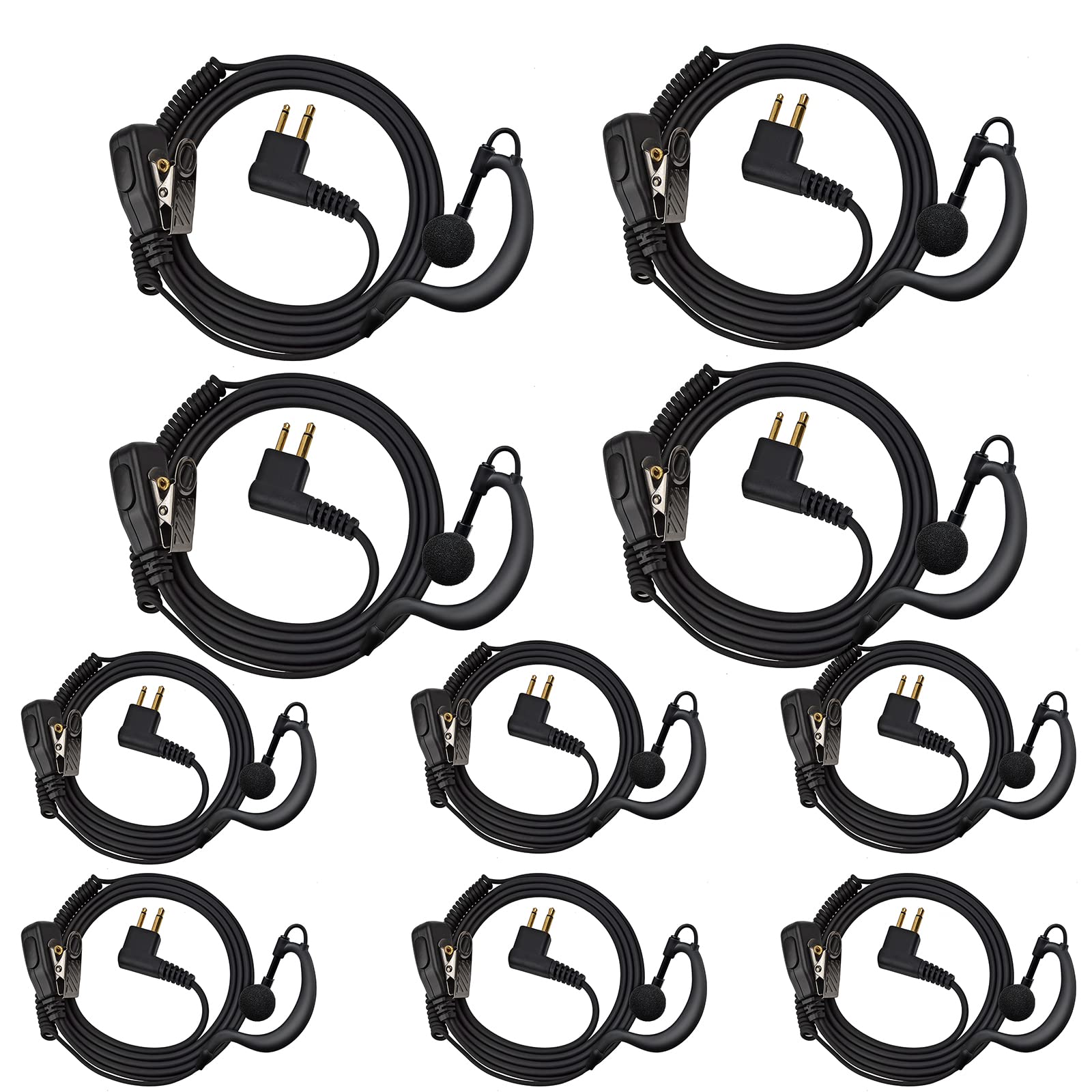 Uayesok Auricolare G Ring 2 Pin con Microfono PTT