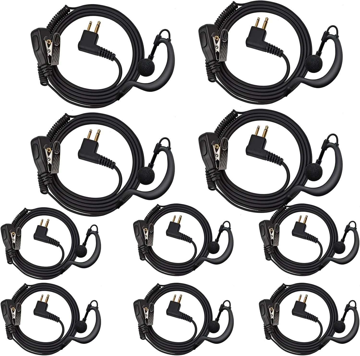 Uayesok Auricolare G Ring 2 Pin con Microfono PTT - immagine 1