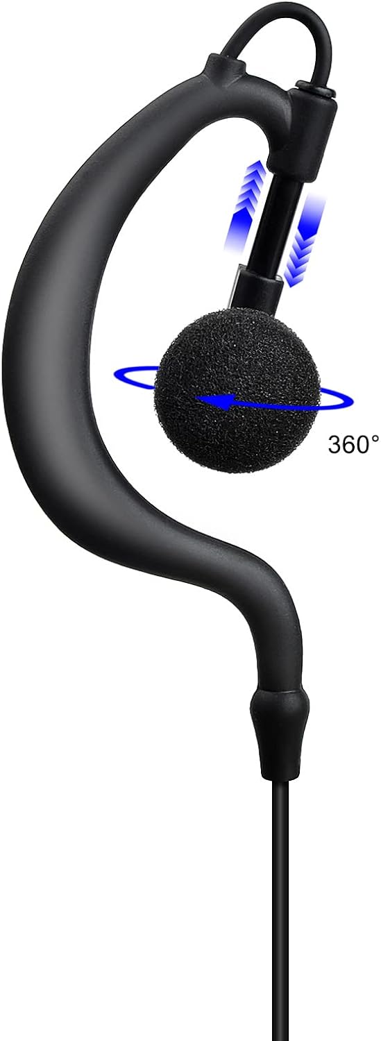 Uayesok Auricolare G Ring 2 Pin con Microfono PTT - immagine 3