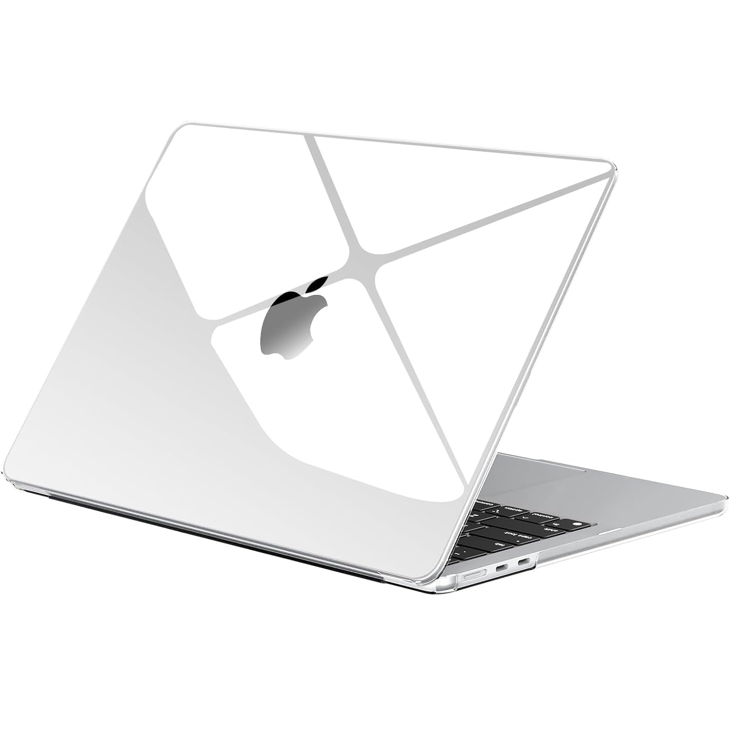 EooCoo Cover Ultra Sottile Trasparente compatibile con MacBook Air 15 Pollici M4 M3 M2 2025-2023 A2941 A3114 A3241 con Touch ID, Plastica Rigide Protection Custodia Liscia - Incolore Cristallo