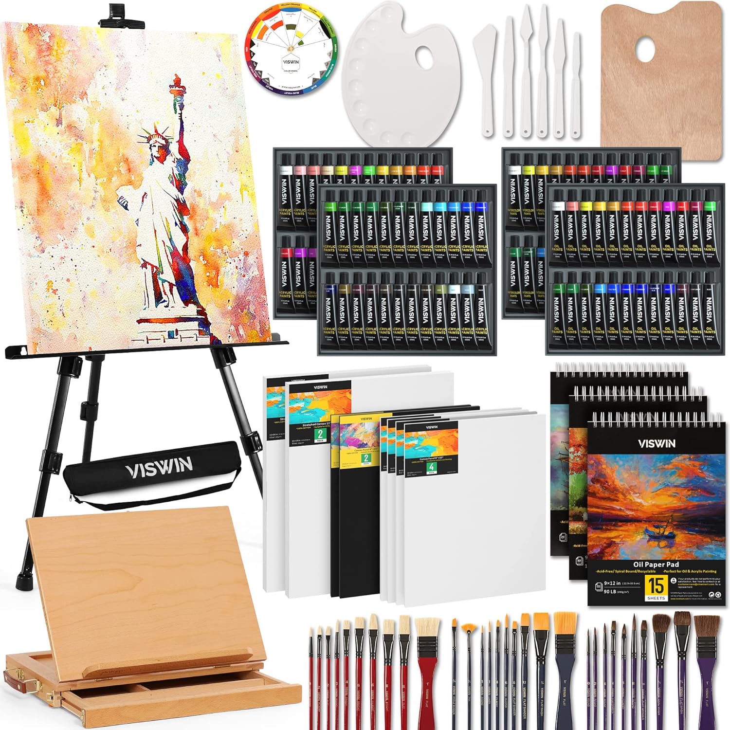 Viswin Kit Pittura Super Deluxe 148 Pezzi