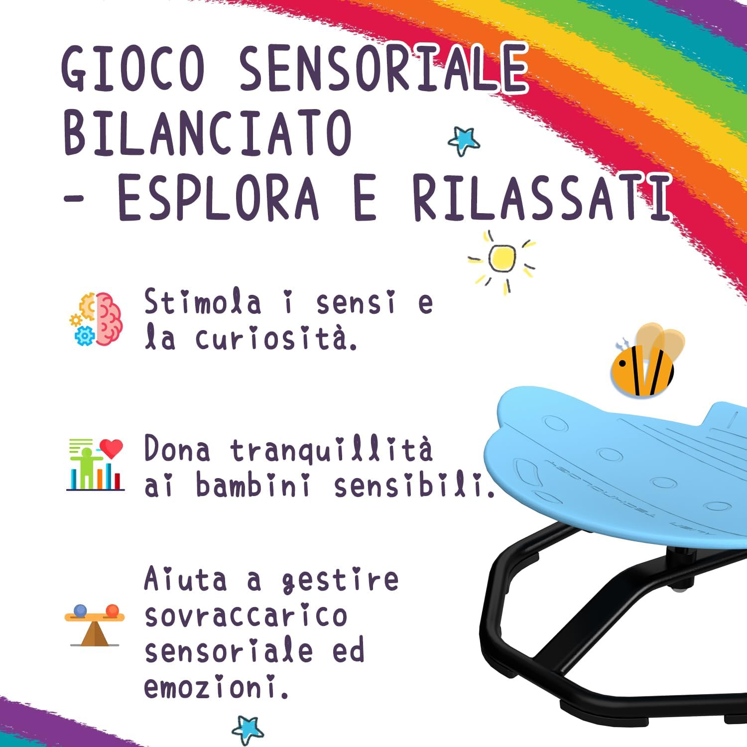 Sedia Girevole per Bambini - Attrezzatura Sensoriale 360° - immagine 2