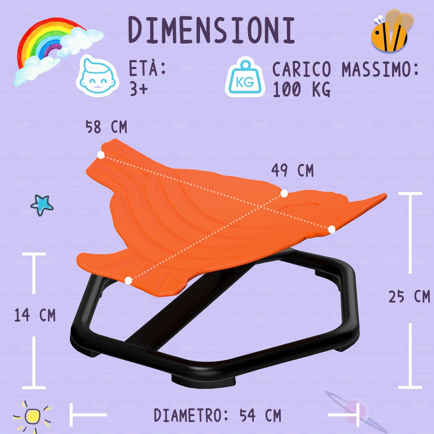 Sedia Girevole per Bambini - Attrezzatura Sensoriale 360° - immagine 5