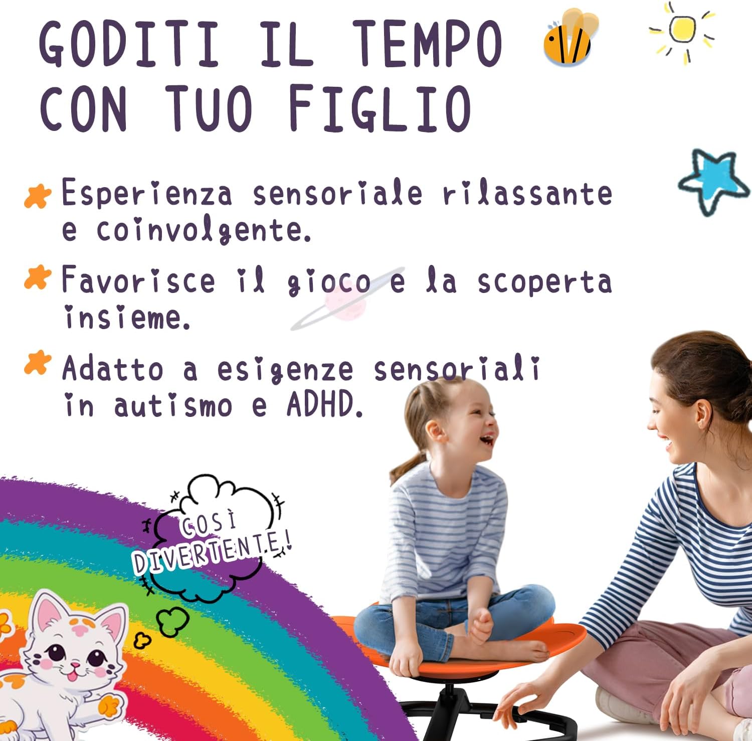 Sedia Girevole per Bambini - Attrezzatura Sensoriale 360° - immagine 6
