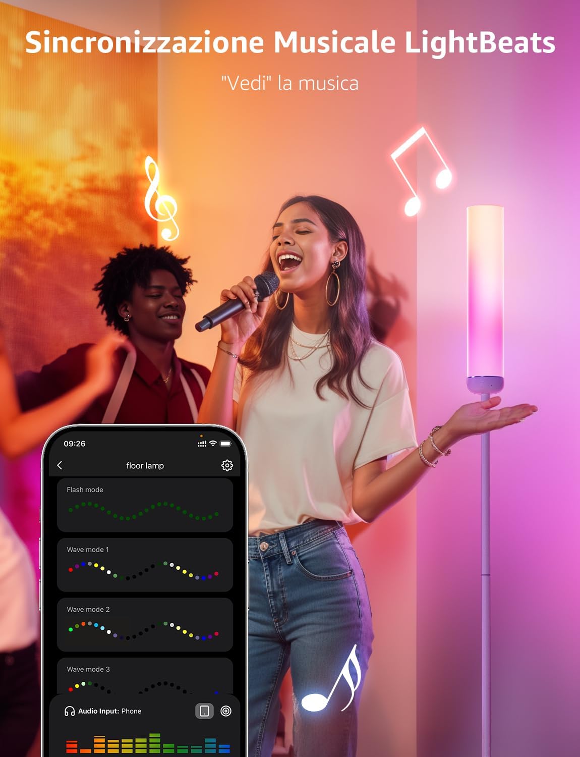 Lepro O1 AI Lampada da Terra RGBIC 1800 Lumen - immagine 8