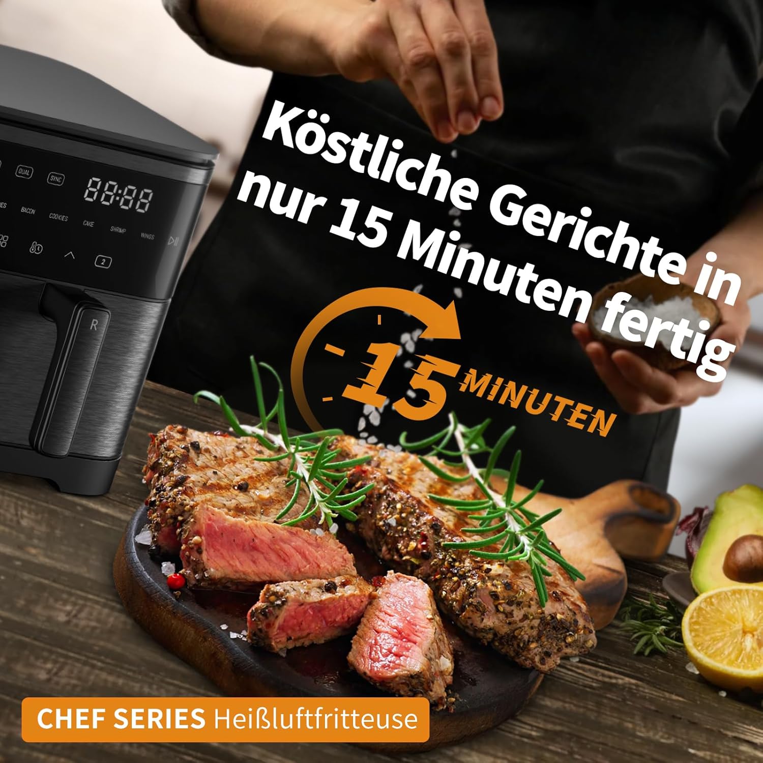 Friggitrice ad Aria 11 Litri Doppio Cestello - immagine 2