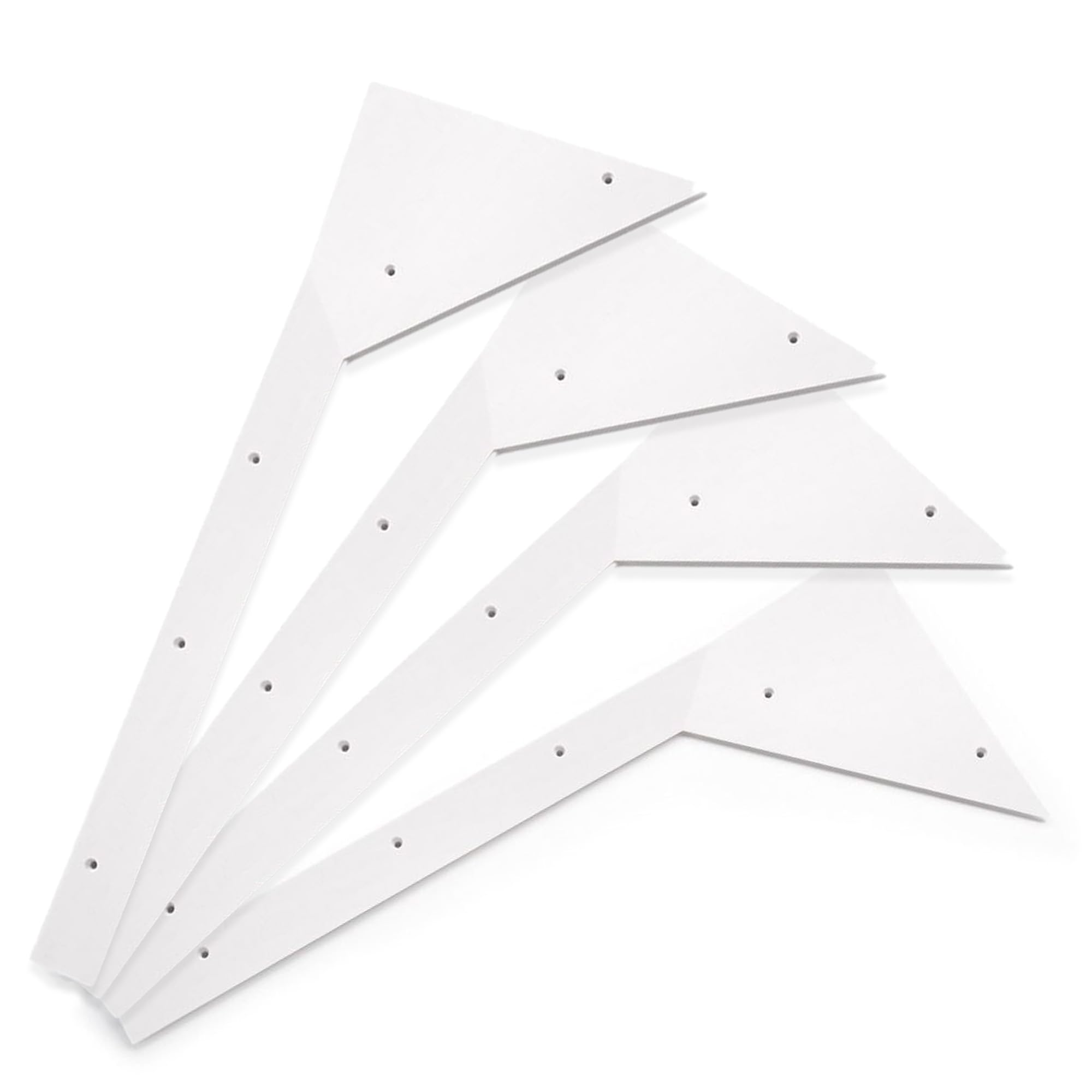 FAS PENDEZZA Serie Angolari Fermavetro per Calcio Balilla - Kit Completo Biliardino, Altezza 4 cm, Materiale in Nylon, Colore Bianco