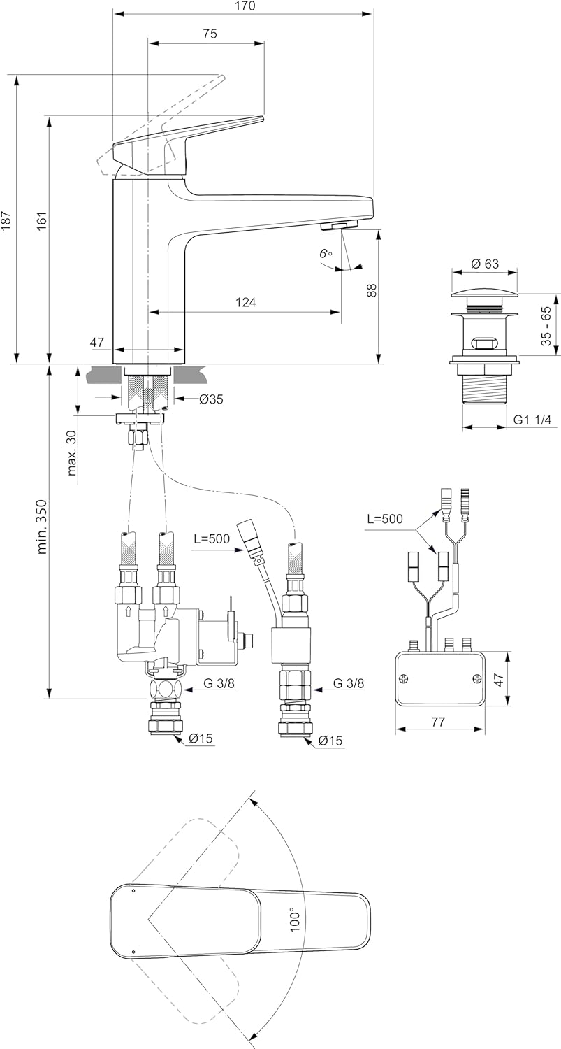 Ideal Standard Ceraplan - Miscelatore Lavabo Ibrido - immagine 4