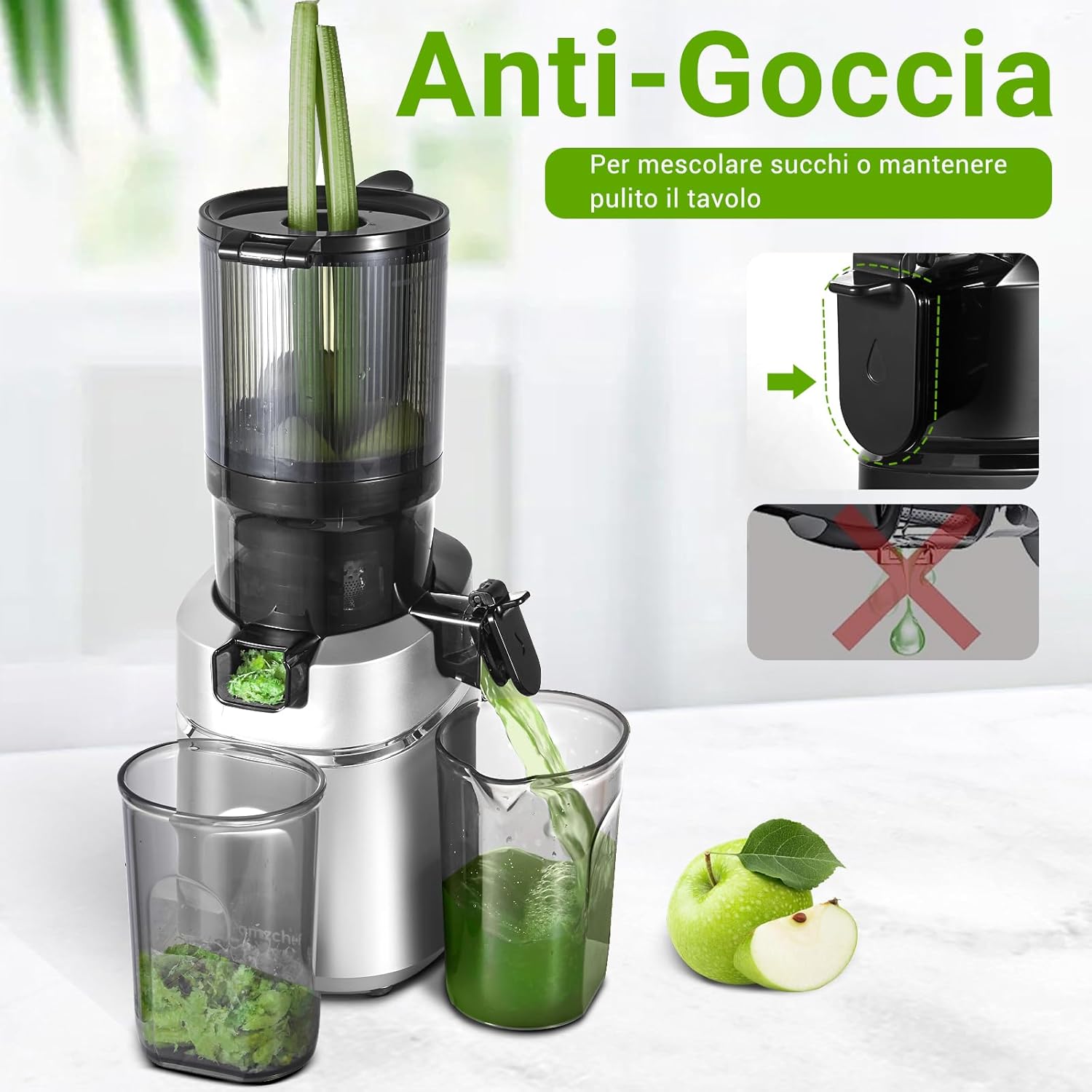 Amzchef Spremiagrumi Automatico Tutto in Uno 250W - immagine 4