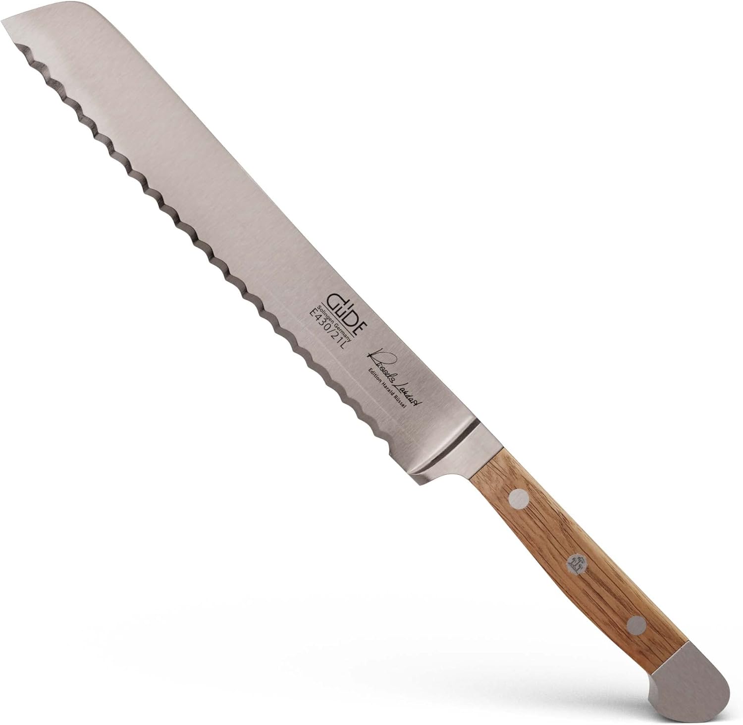 Güde Brotmesser, Coltello da Cucina Unisex, Legno di Quercia per Botti, 21 cm C