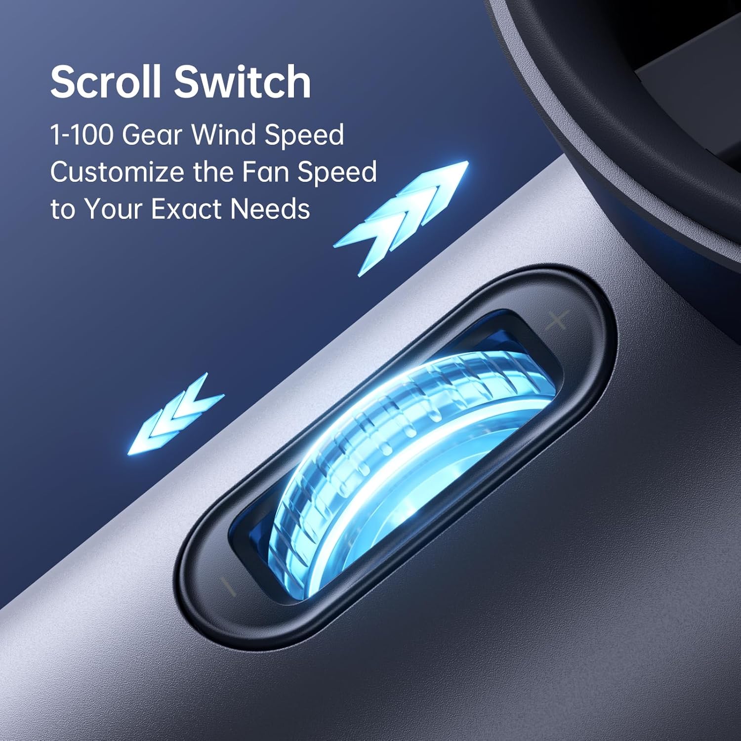 Jisulife Ventilatore Portatile a Mano 3600mAh, Blu - immagine 4