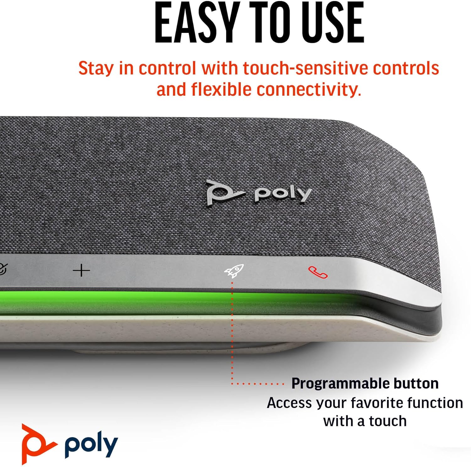 Poly Sync 40+ - Vivavoce Conferenze Wireless, Nero - immagine 4