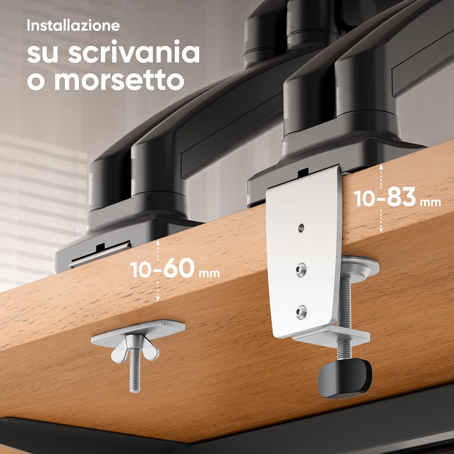 Onkron Supporto Doppio Monitor da Scrivania G160 - immagine 4