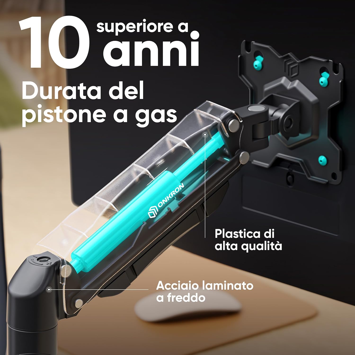 Onkron Supporto Doppio Monitor da Scrivania G160 - immagine 5