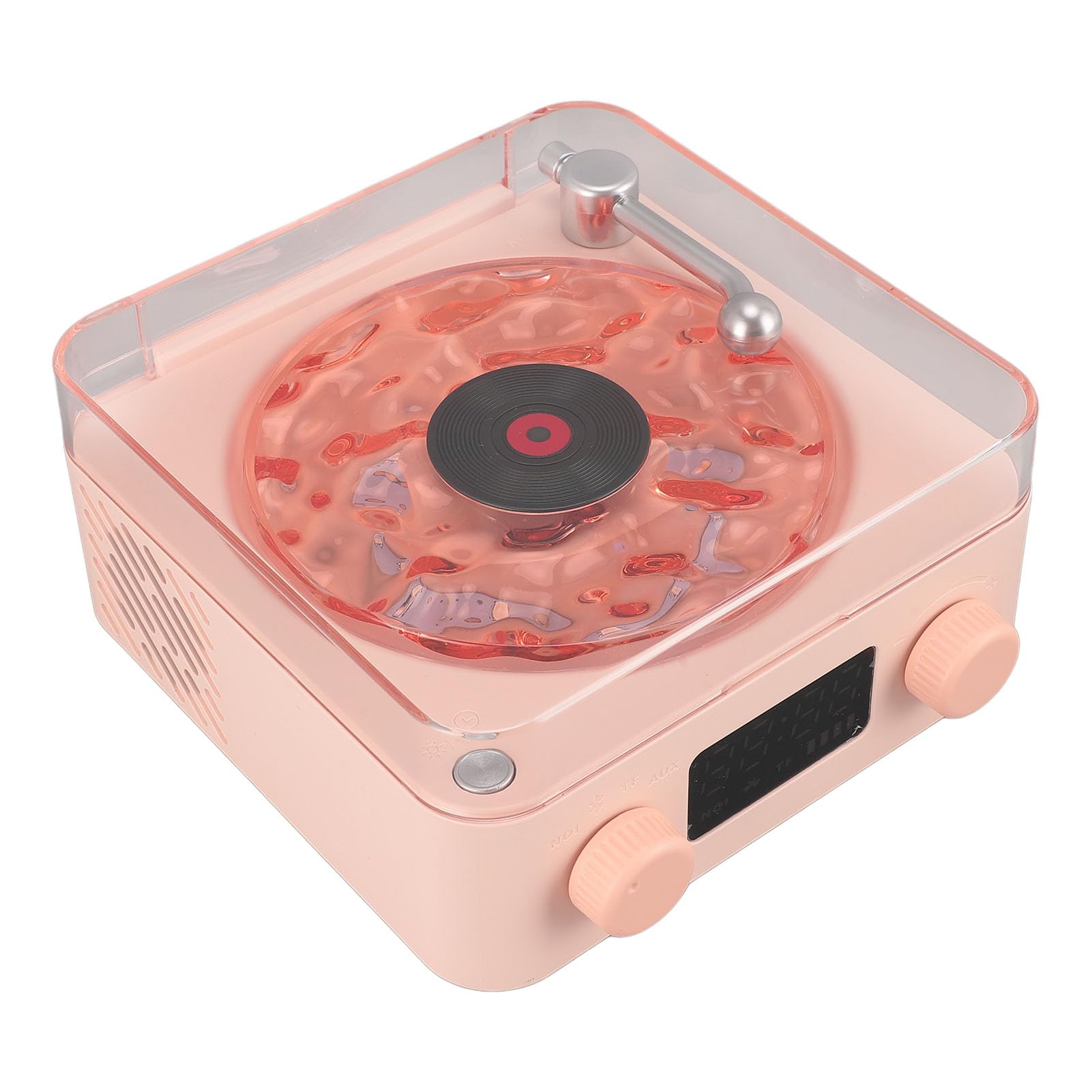Altoparlante Bluetooth Stile Giradischi con Luce Notturna, PINKs