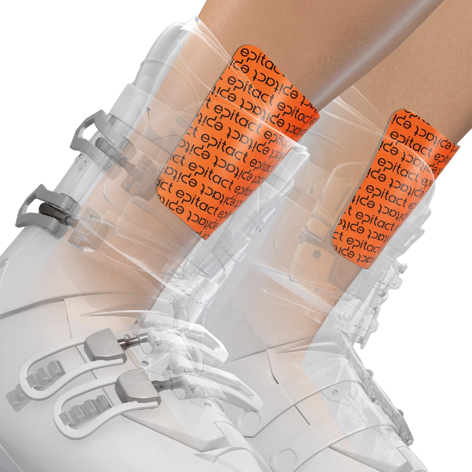 EPITACT | Parastinchi in Silicone | Dolore alla Tibia in Scarponi da Sci, Pattini a Rotelle, Skate | Distribuisce la Pressione, Assorbe l'Attrito | Lavabile | Innovazione Francese