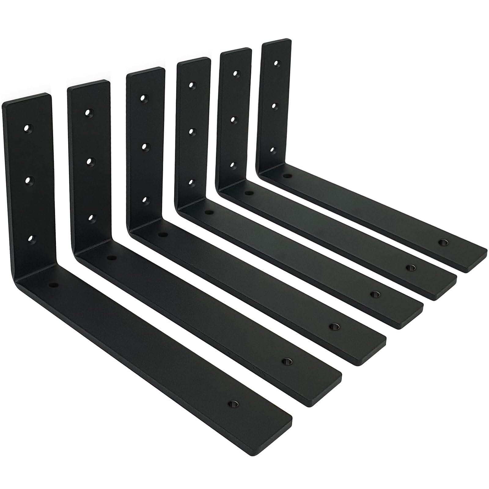 Mloqi 6 Staffe per Mensole Pesanti Industriali 30cm