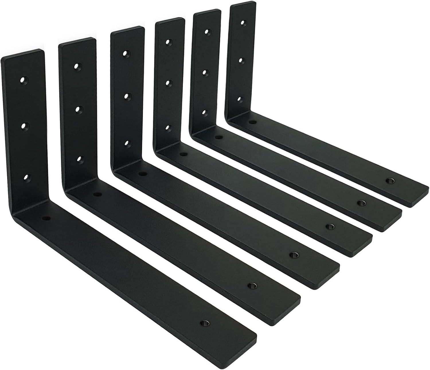 Mloqi 6 Staffe per Mensole Pesanti Industriali 30cm - immagine 1