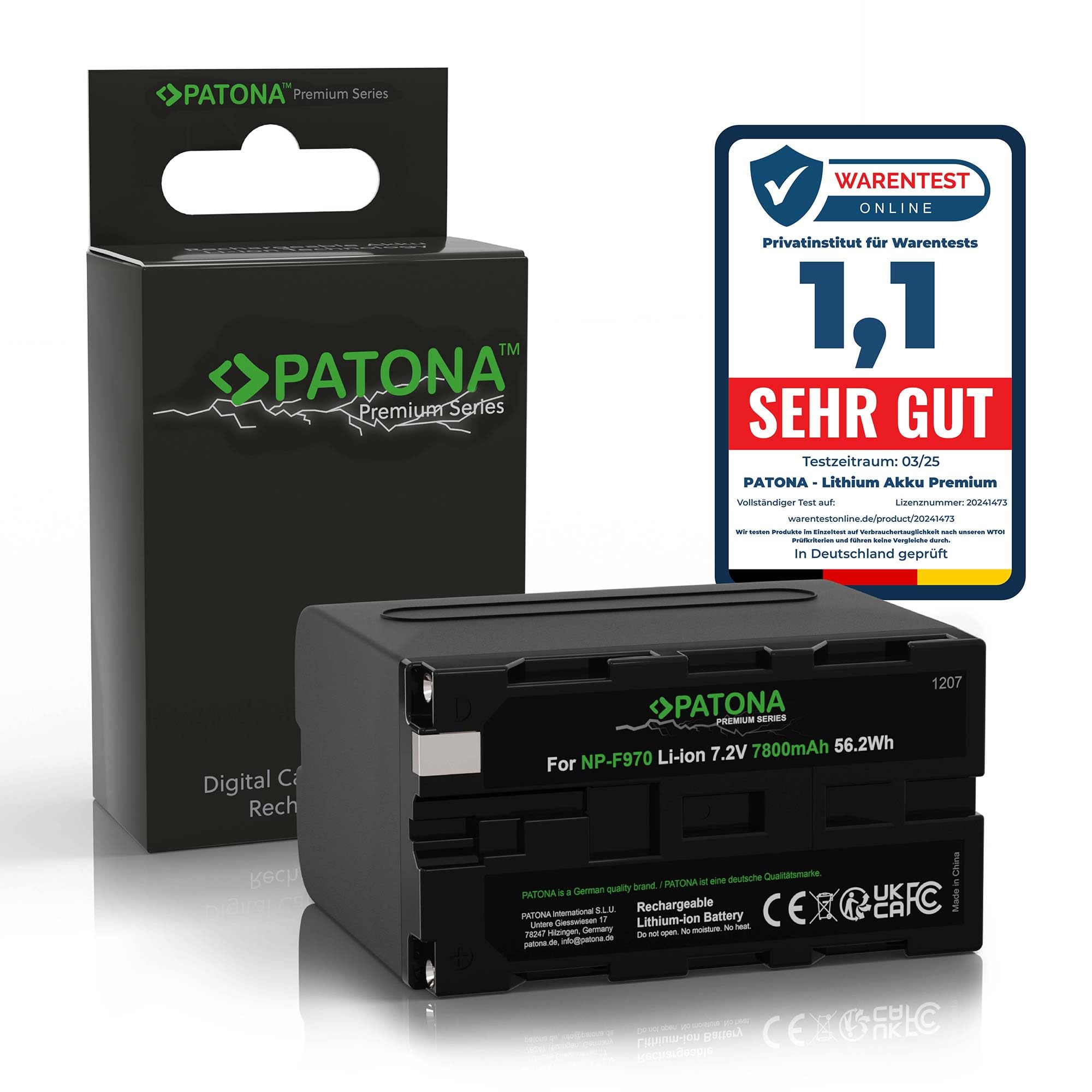 Patona Batteria Premium NP-F970 7800 mAh 7.2V