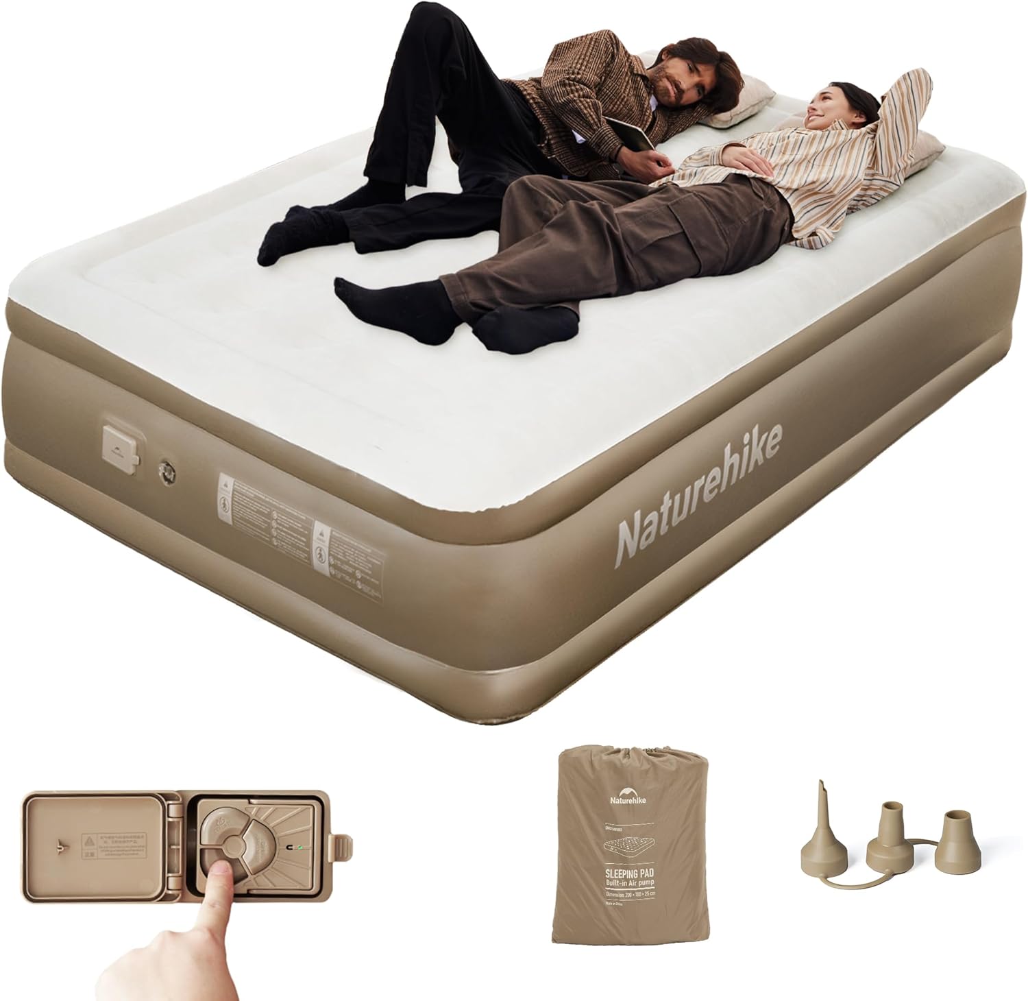 Naturehike Materasso Gonfiabile Doppio 198x152x45cm - immagine 1