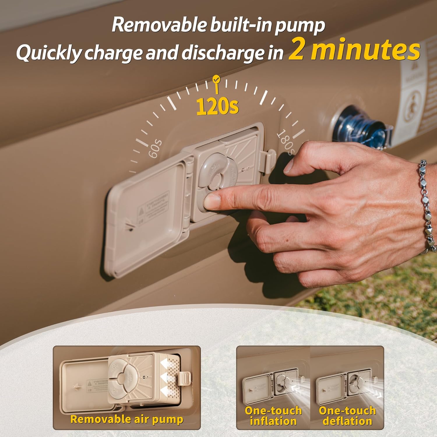 Naturehike Materasso Gonfiabile Doppio 198x152x45cm - immagine 2