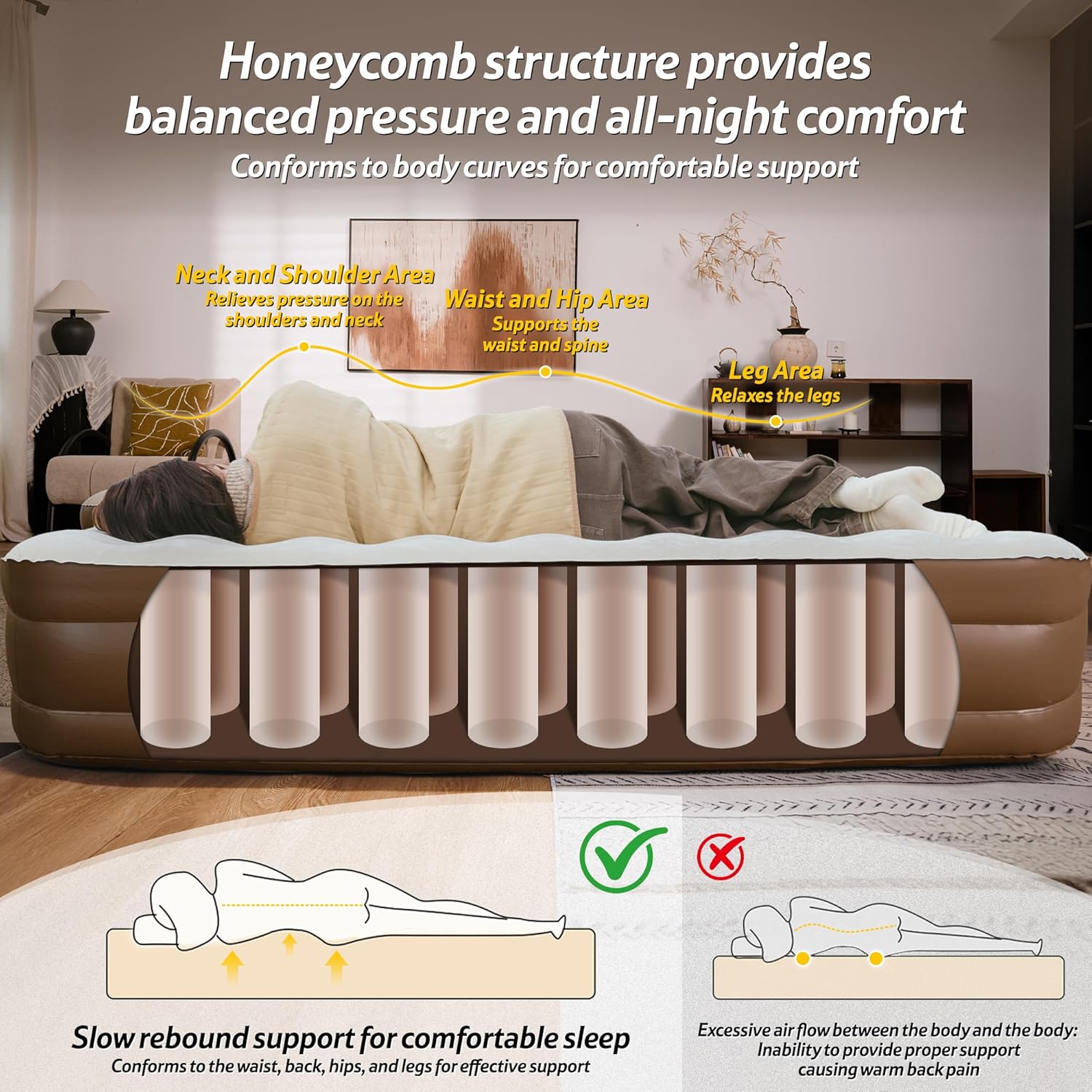 Naturehike Materasso Gonfiabile Doppio 198x152x45cm - immagine 3