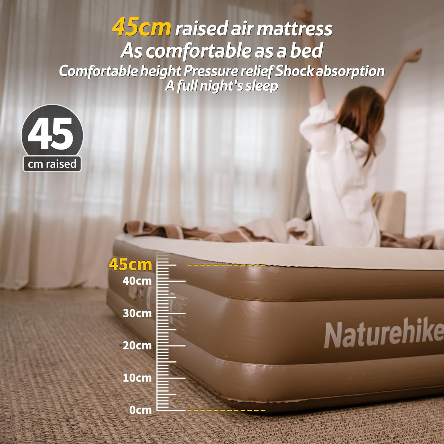 Naturehike Materasso Gonfiabile Doppio 198x152x45cm - immagine 5